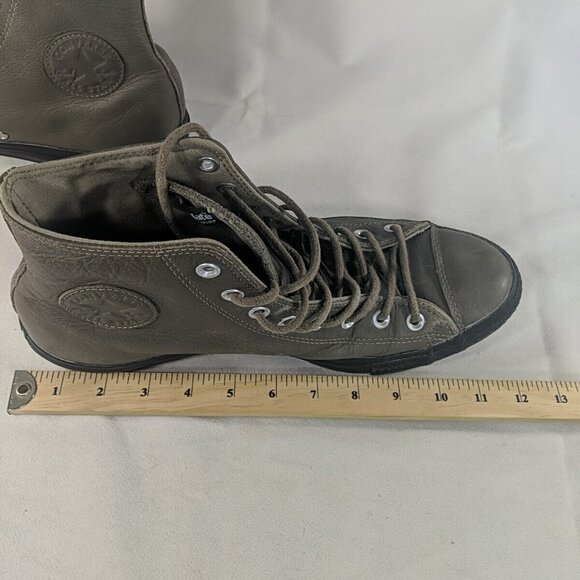 Converse Brown Leather High Top Sneakers Shoes Mens 10.5 10040000C Thinsulate - Picture 11 of 14